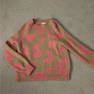 Lou & Grey Pink and Brown Floral Sweater